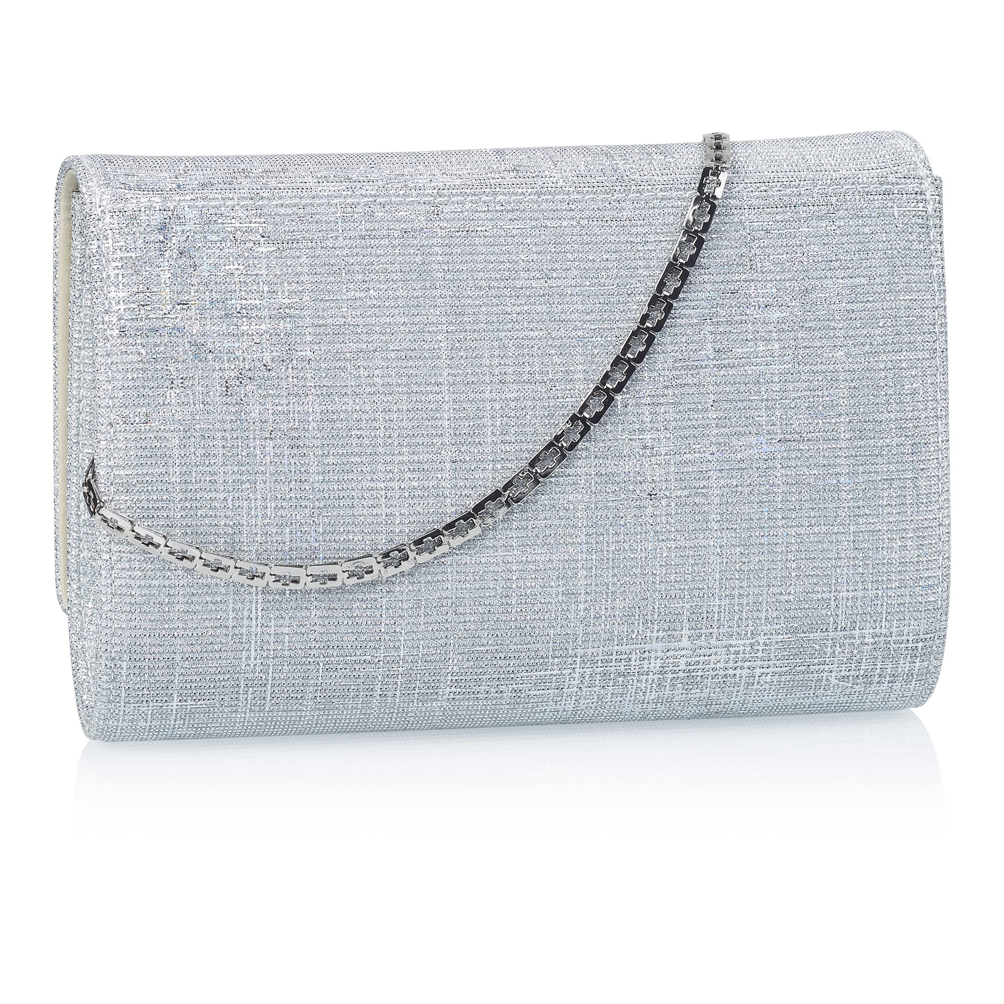 Rainbow Club Handbags Dafina Clutch Silver Kette 18cm