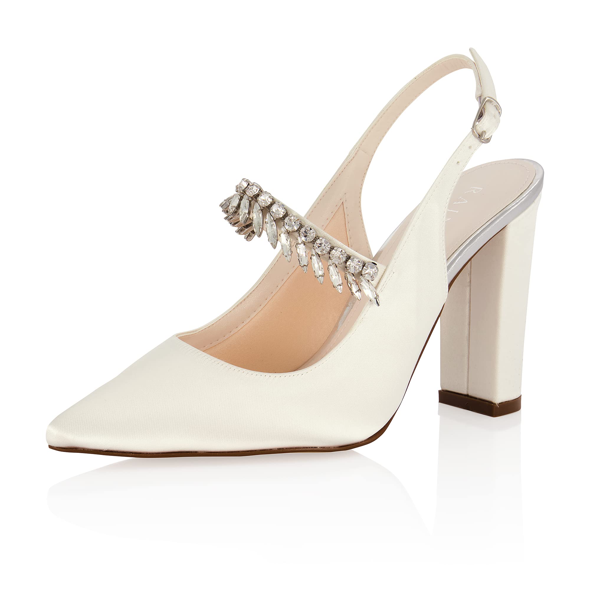 Rainbow Club Timeless Freja Pumps Ivory Satin klassisch