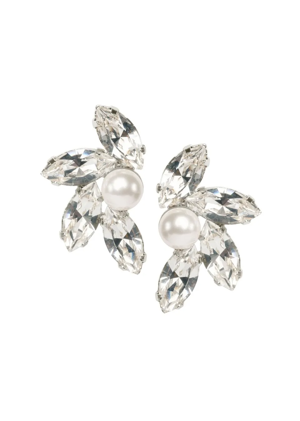 Elizabeth Bower Pinion Ohrstecker Kristall Perle Rhodium