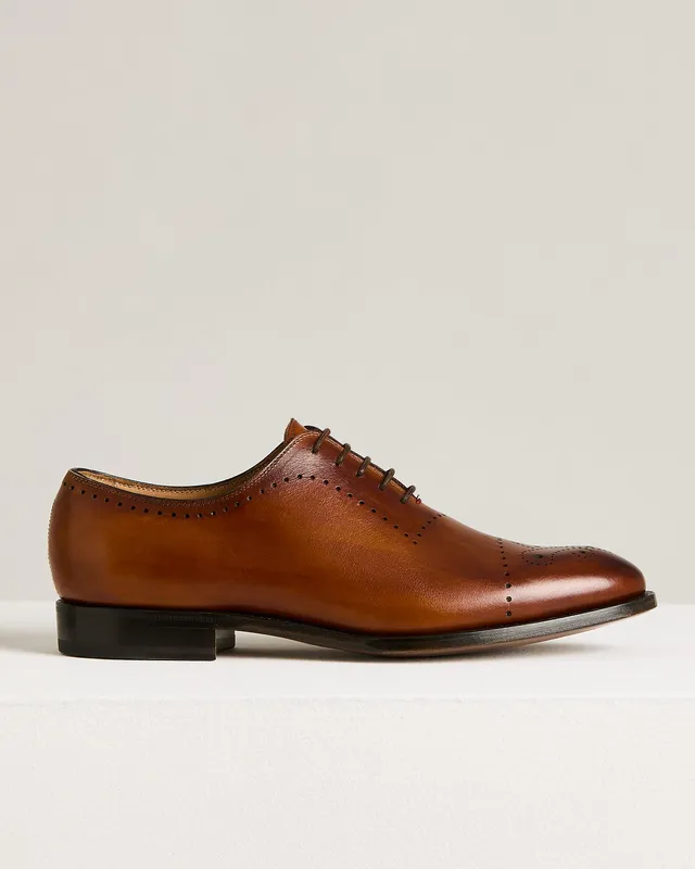 Kiton Shoes Oxford Caravaggio Kalb braun 42