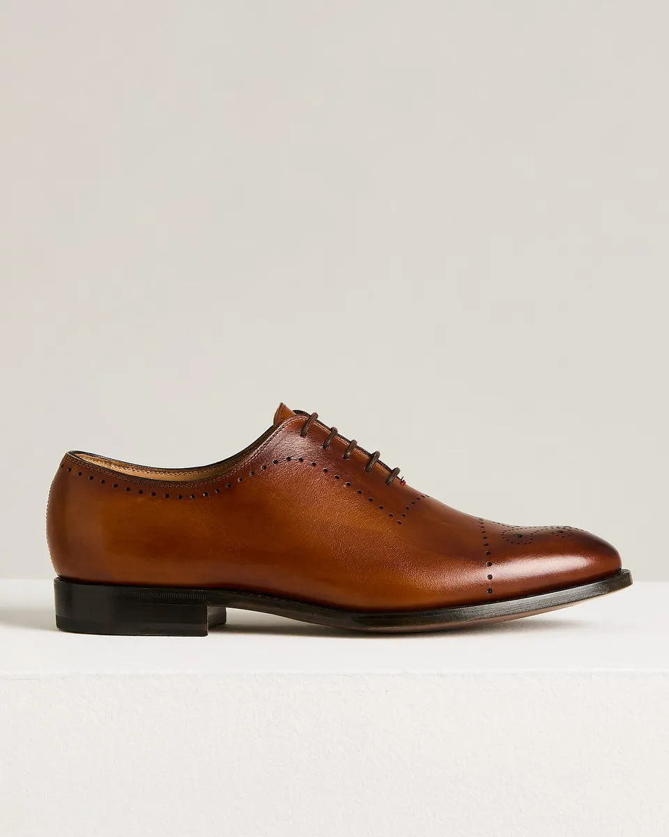 Kiton Shoes Oxford Caravaggio Kalb braun 42