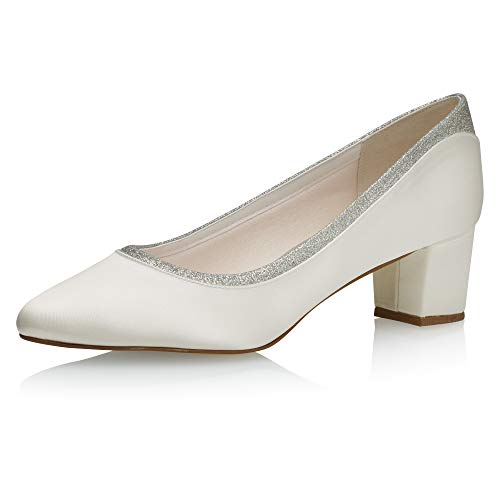 Rainbow Club Timeless Preslie Ivory Brautschuhe 5 cm Blockabsatz