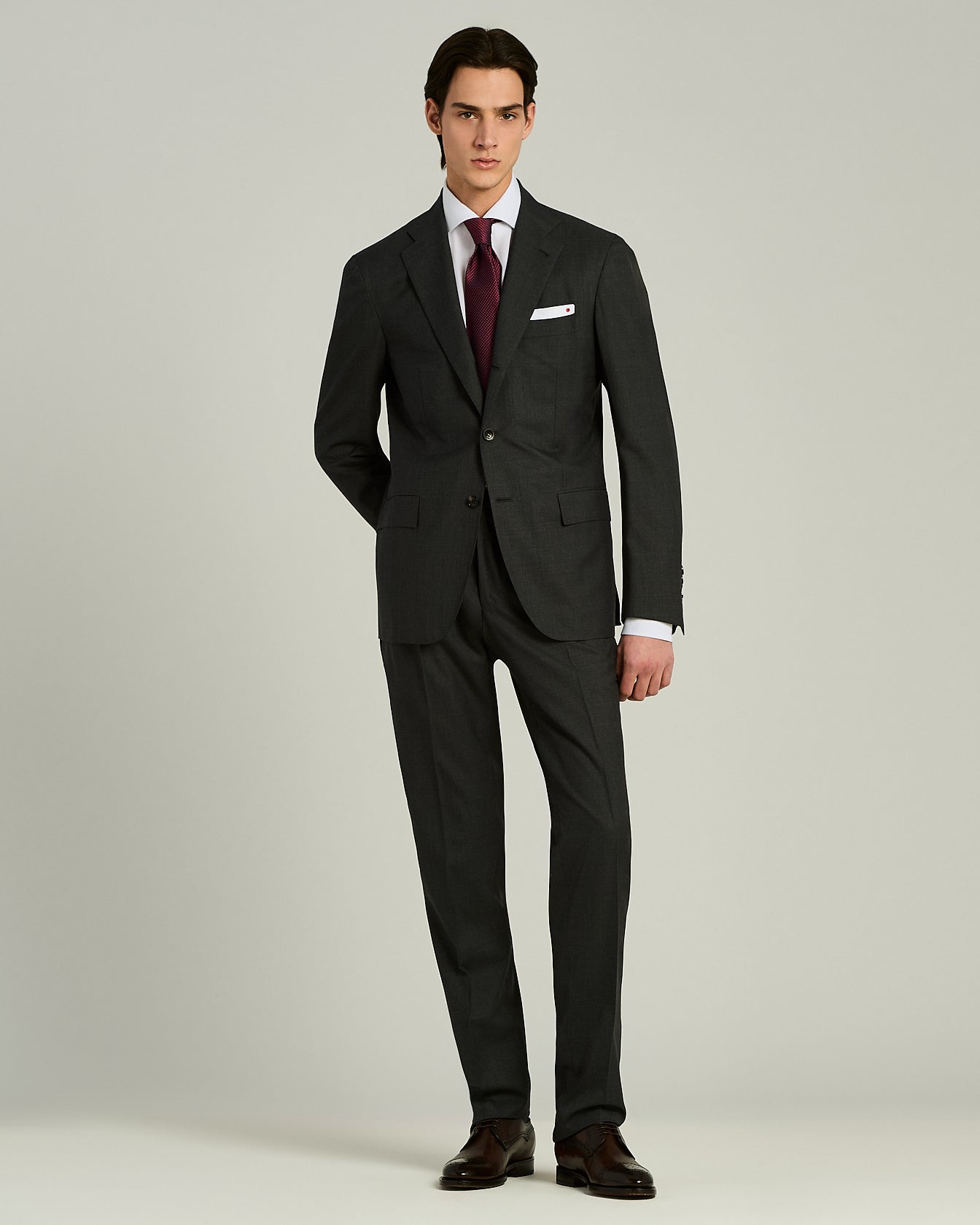 Kiton Ties gemusterte Krawatte Seide 148 cm TU