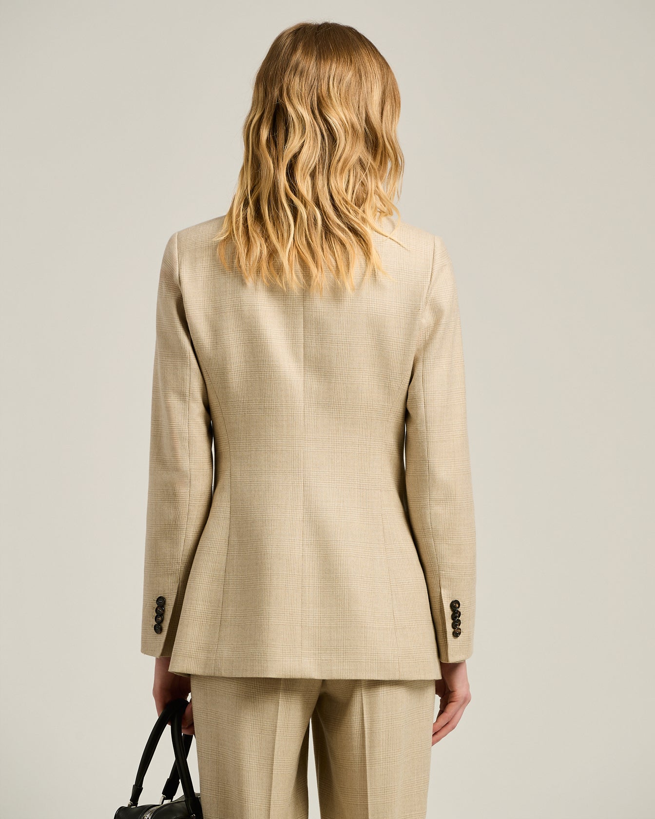 Kiton Jackets Blazer Schurwolle Beige Doppelreihig