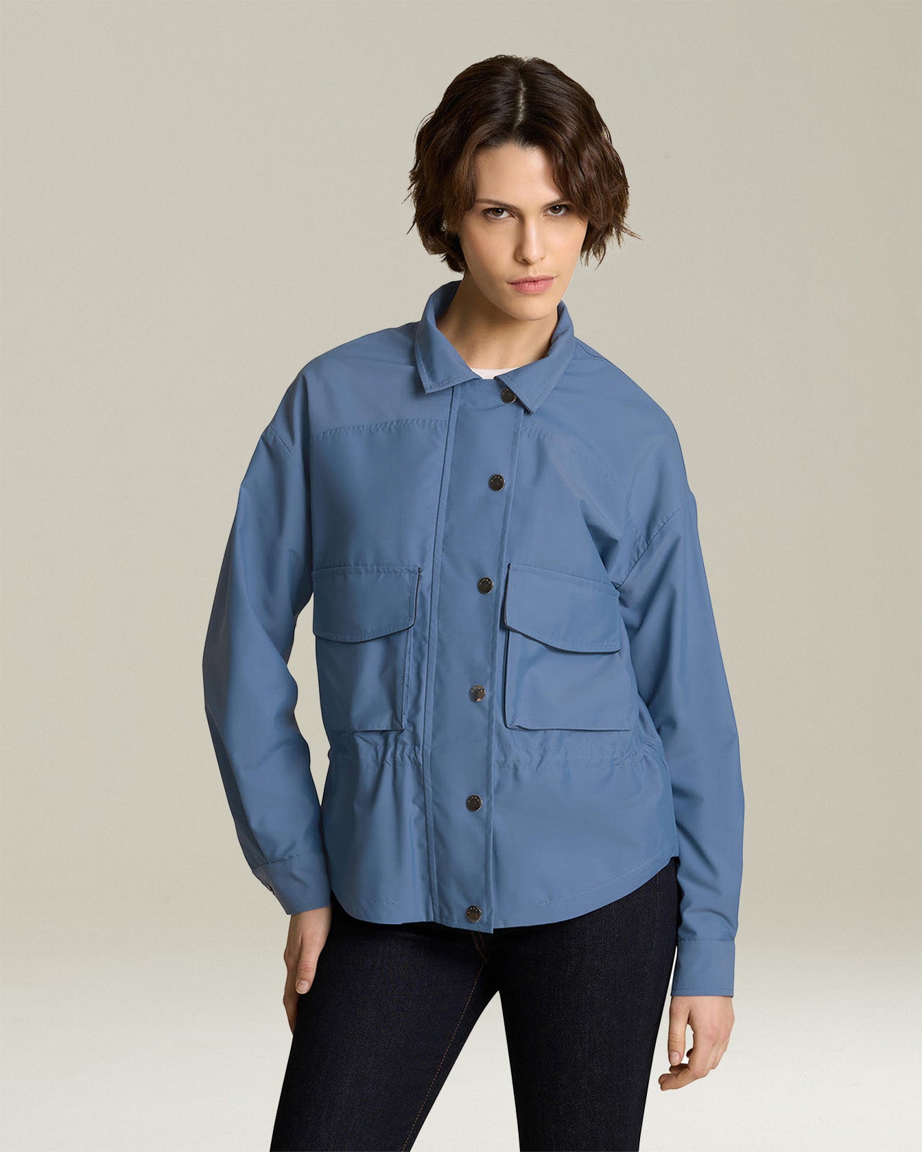 Kiton Jackets Hemdjacke Wolle Druckknöpfe Kordelzug