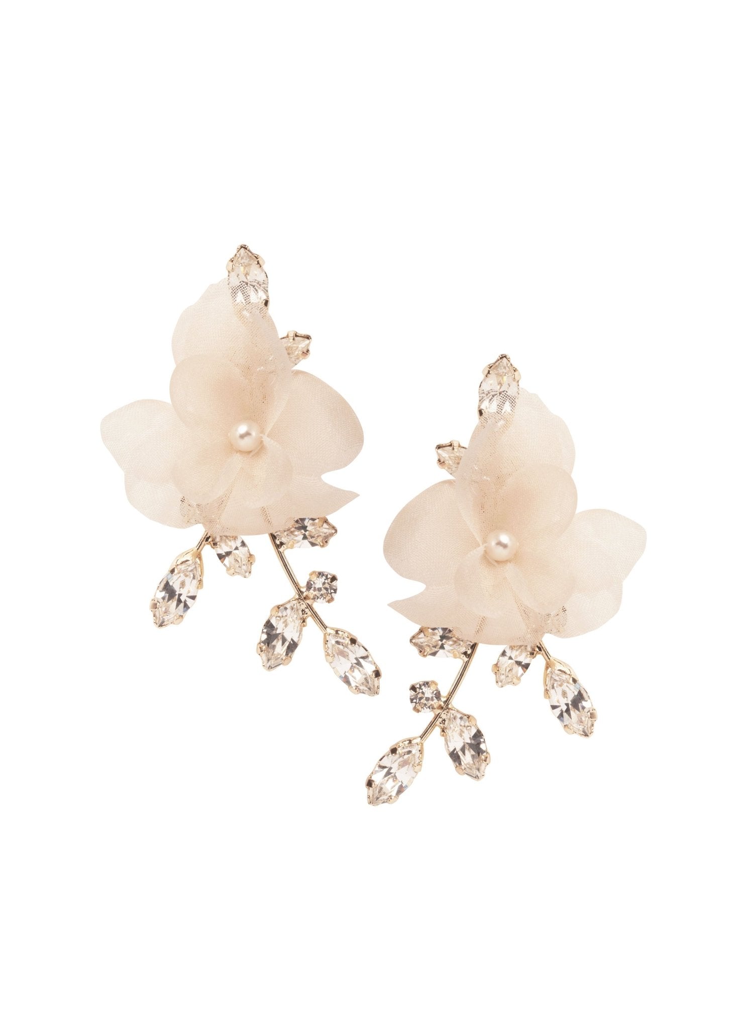 Elizabeth Bower Crystalla Flutter Ohrstecker Rhodium