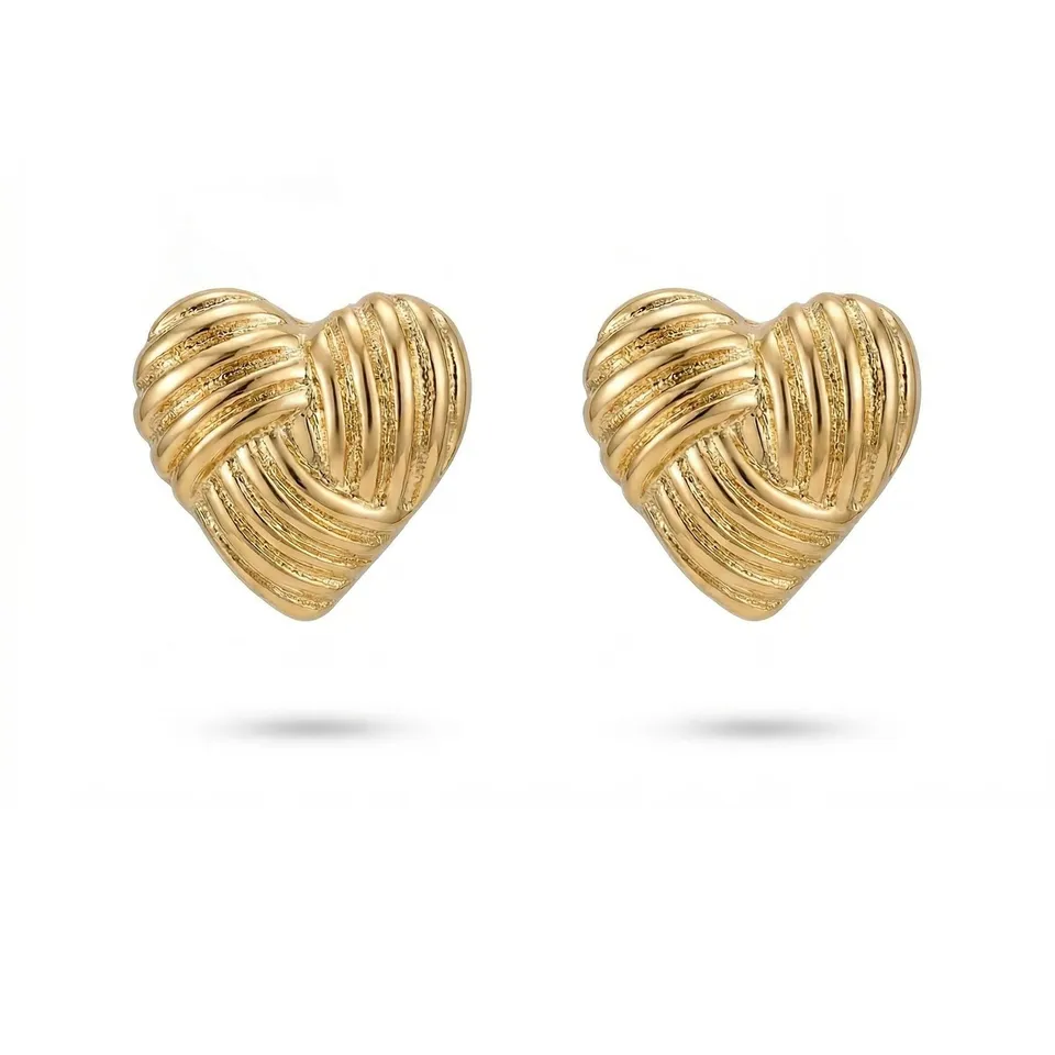Alpenflüstern DAHEIM DOR079 Ohrstecker Knotenherz goldfarben