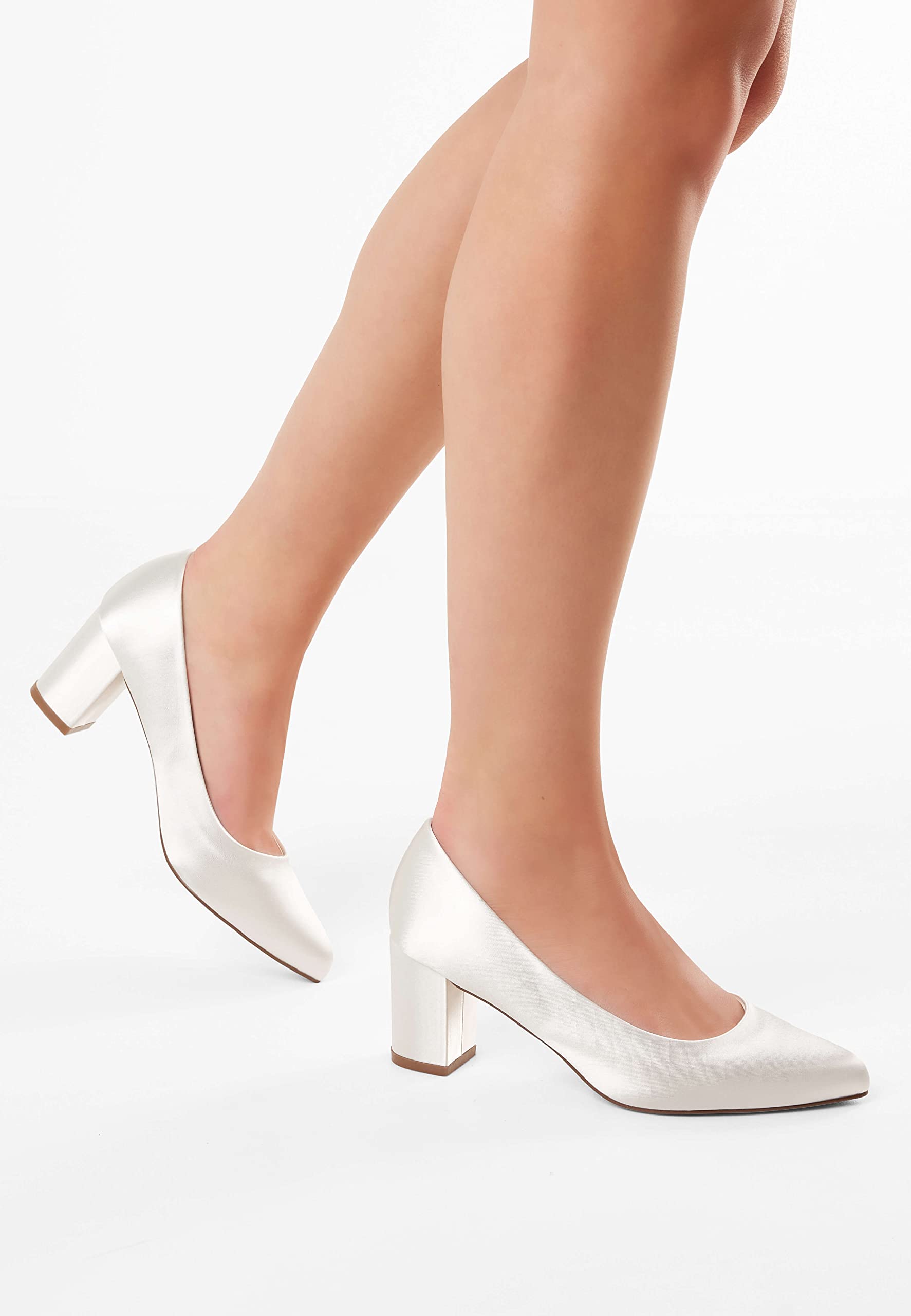 Rainbow Club Wide Fit Bo Brautpumps Ivory Satin 6,5cm