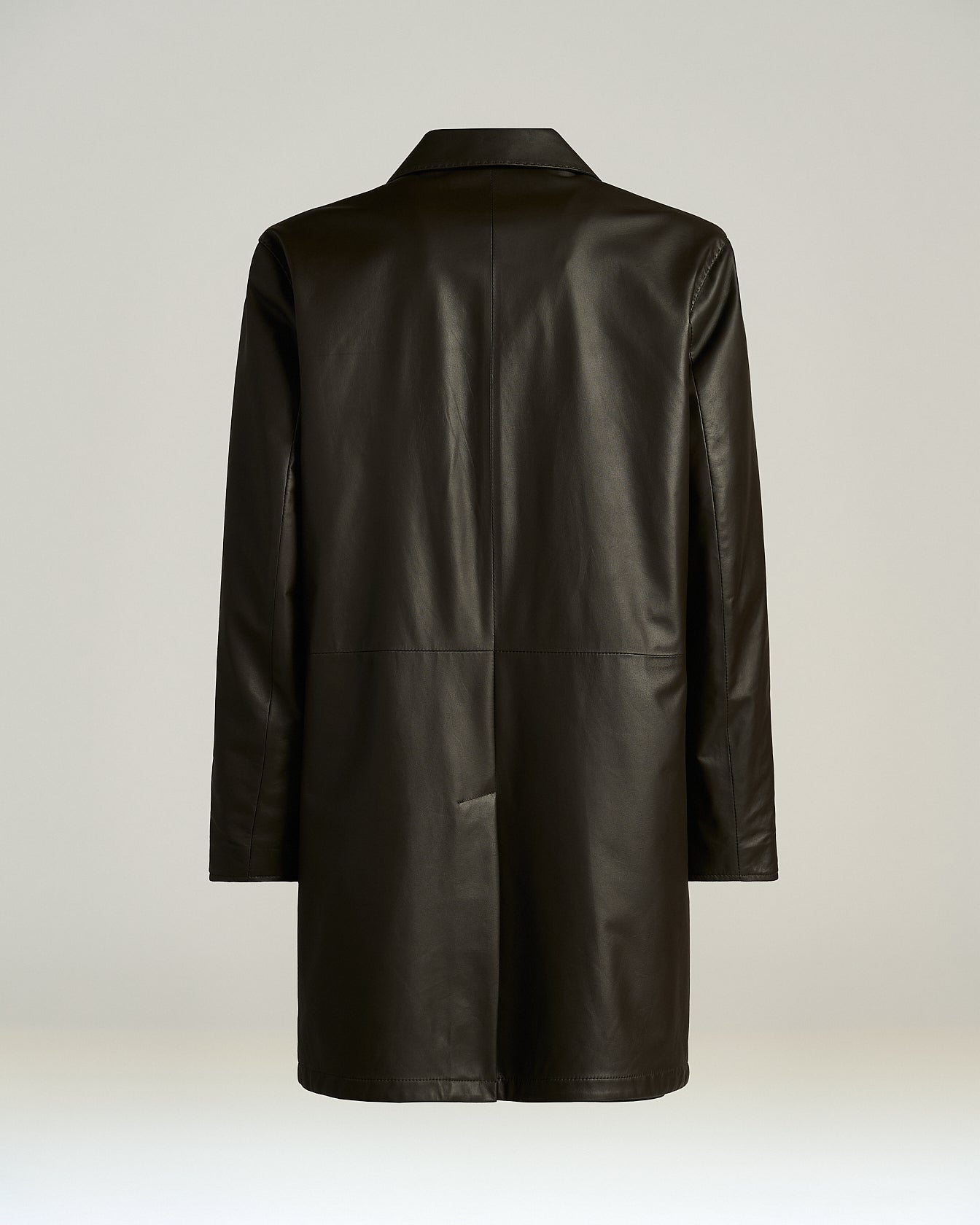 Kiton Outerwear Wendelmantel Lammleder Kaschmir Braun