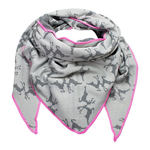 Alpenflüstern DAHEIM ATX040 Trachten-Poncho Hirsch Grau Einheitsgr.