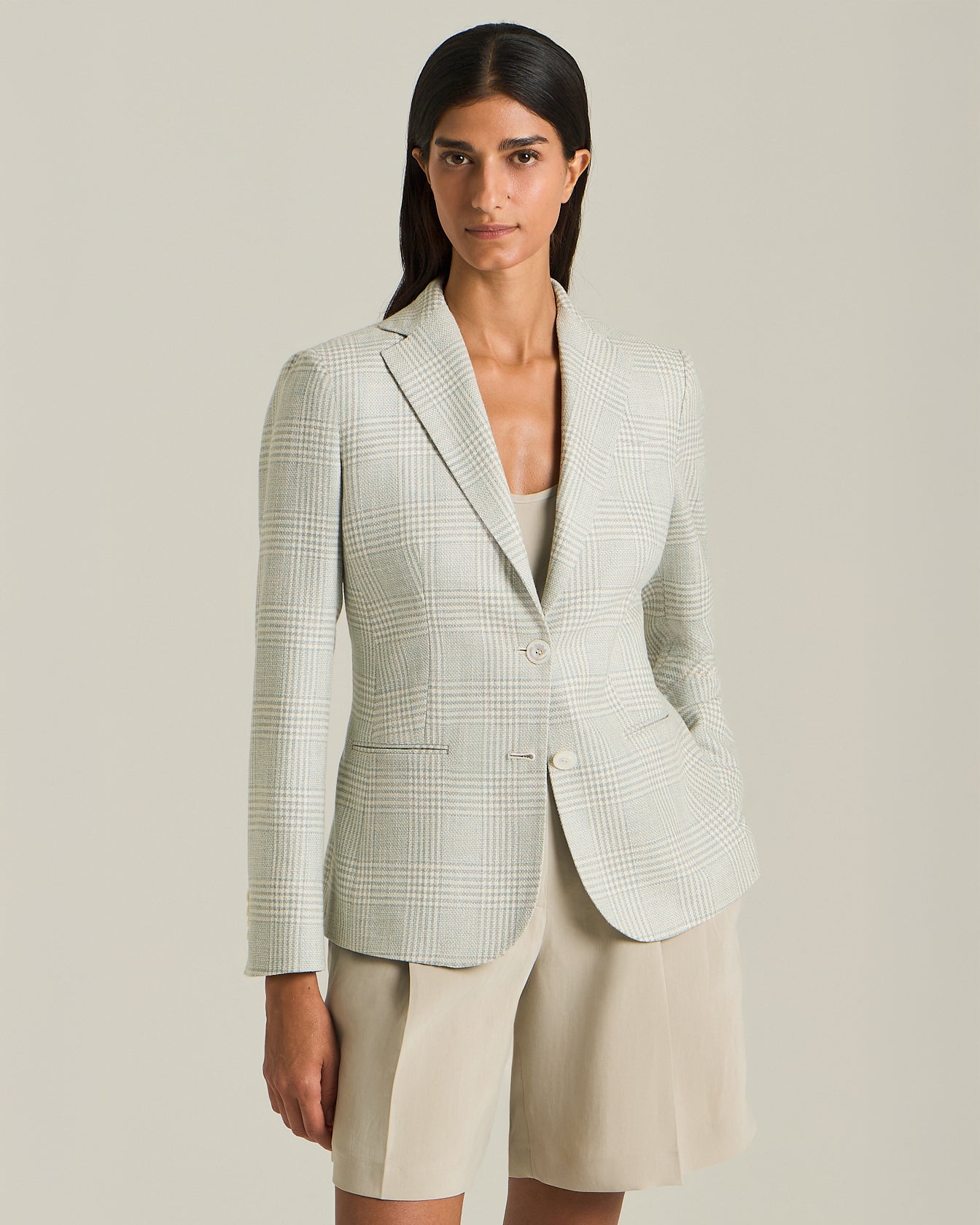 Kiton Jackets Blazer Principe di Galles Seidenblazer Seide