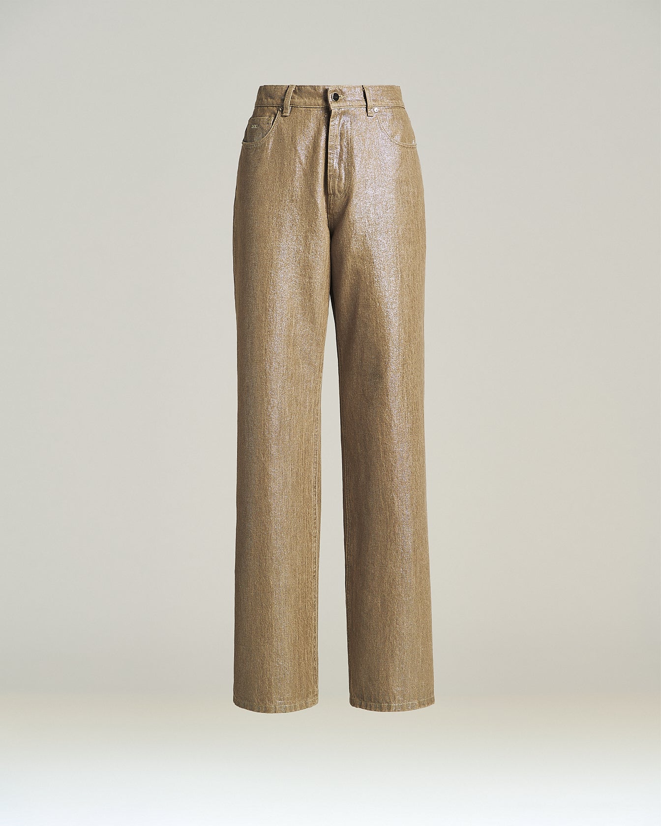 Kiton Jeans Laminierte Denim Beige Gr 40 Festkleidung
