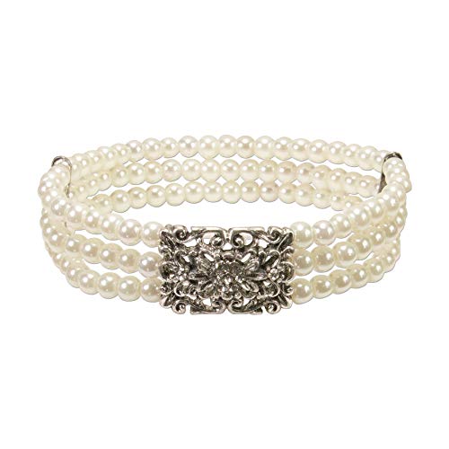 Alpenflüstern DAHEIM Edda Perlenarmband 3-reihig schwarz DAB060