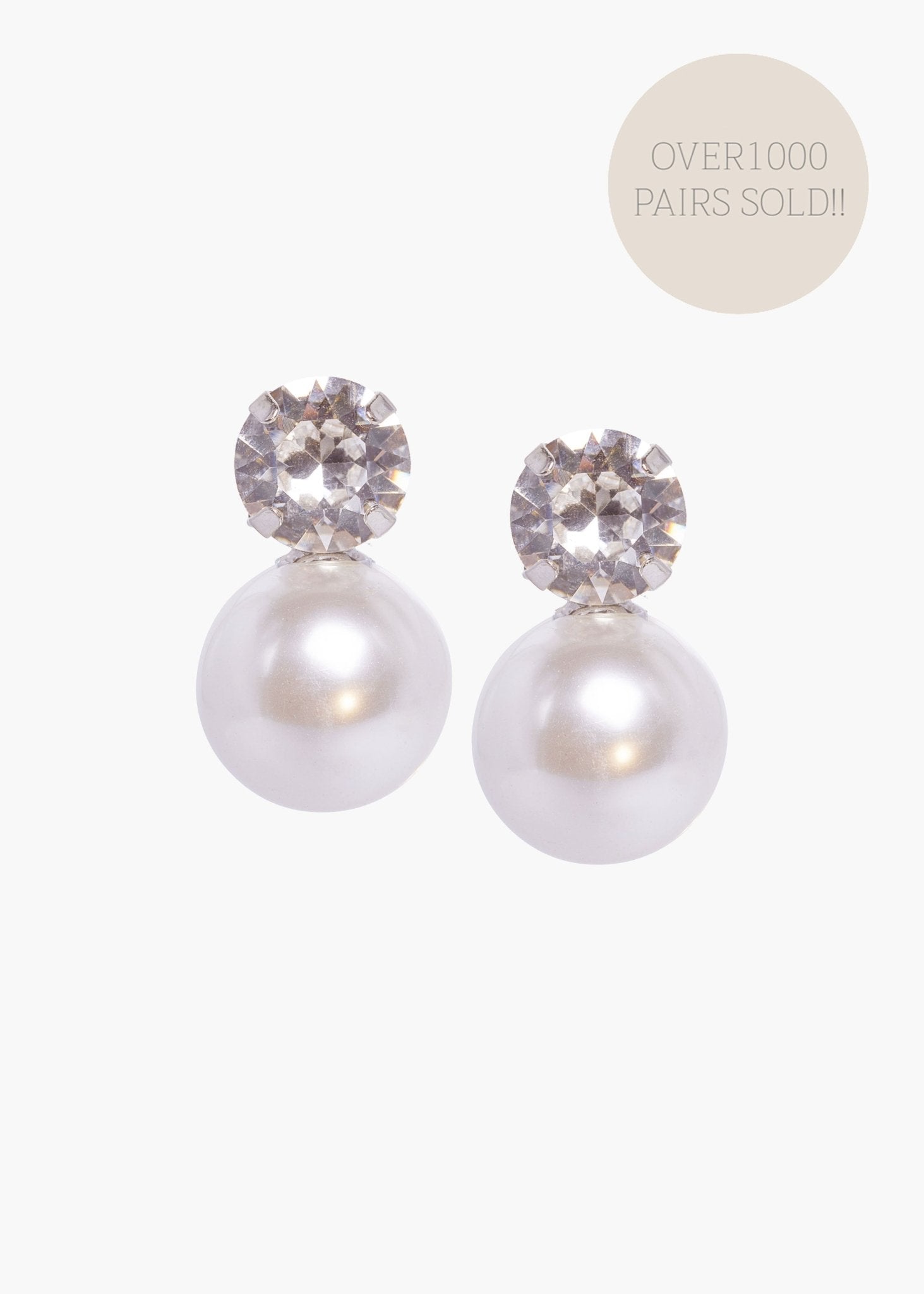 Elizabeth Bower Duet Ohrstecker Perle Kristall Rhodium