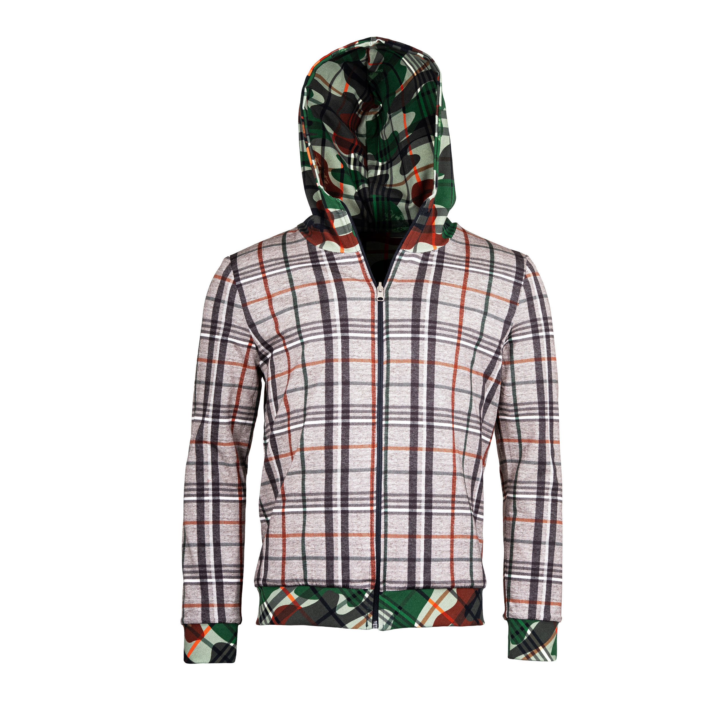 Rettl Men Zip-Hoodie Wende-Kapuzenjacke grün