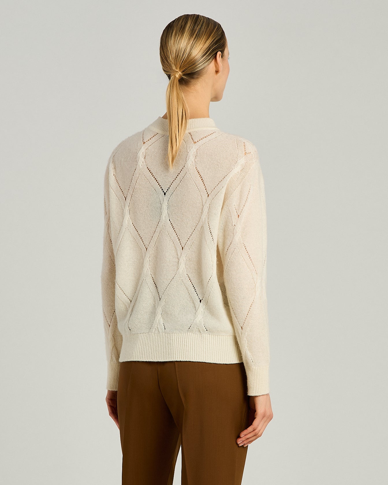 Kiton Knitwear Pullover creme Kaschmir Seide Gr.42