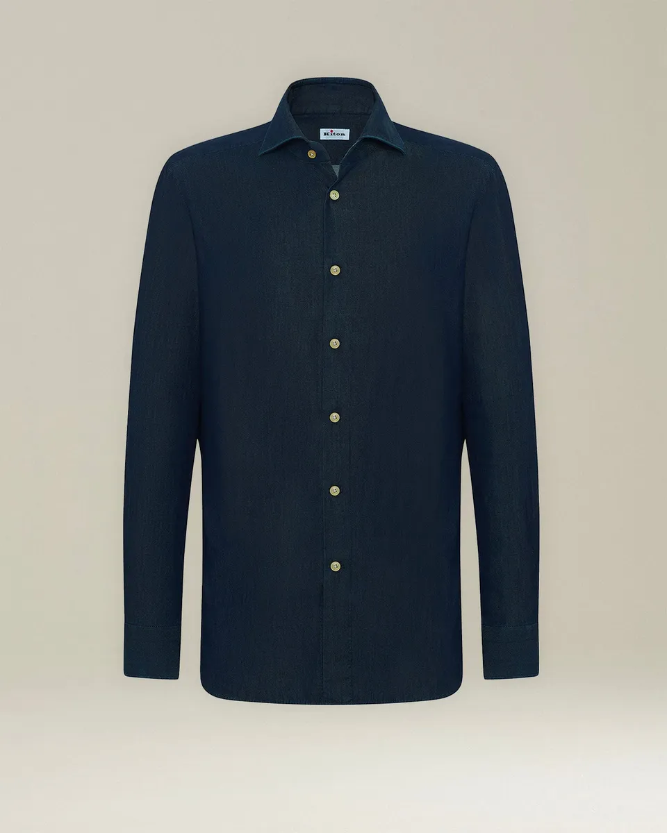 Kiton Shirts Casual Denim Hemd 40 Denim
