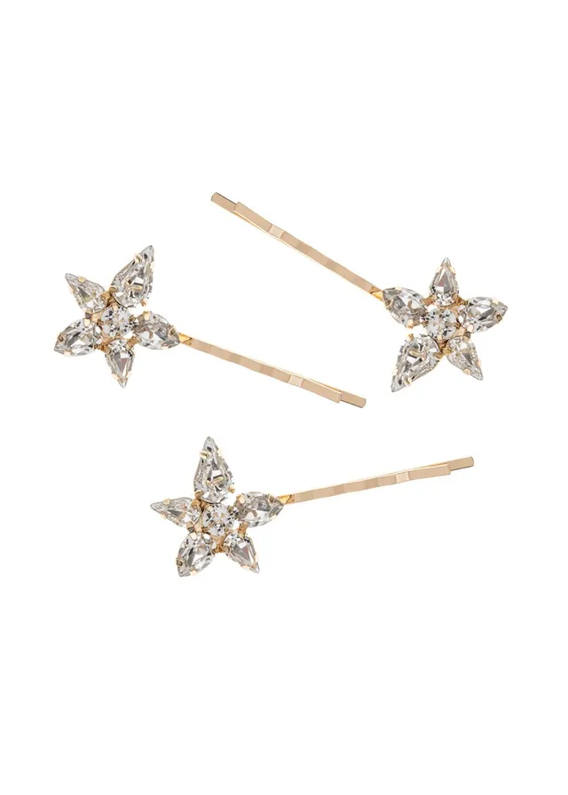 Elizabeth Bower Classique Haarnadel Rhodium Kristall