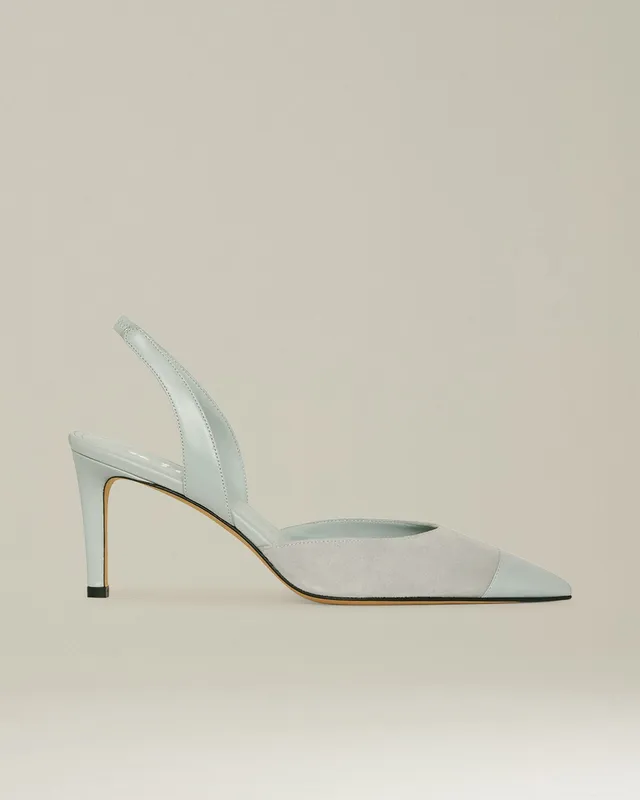 Kiton Slingback Pumps Wildleder 7 cm Absatz