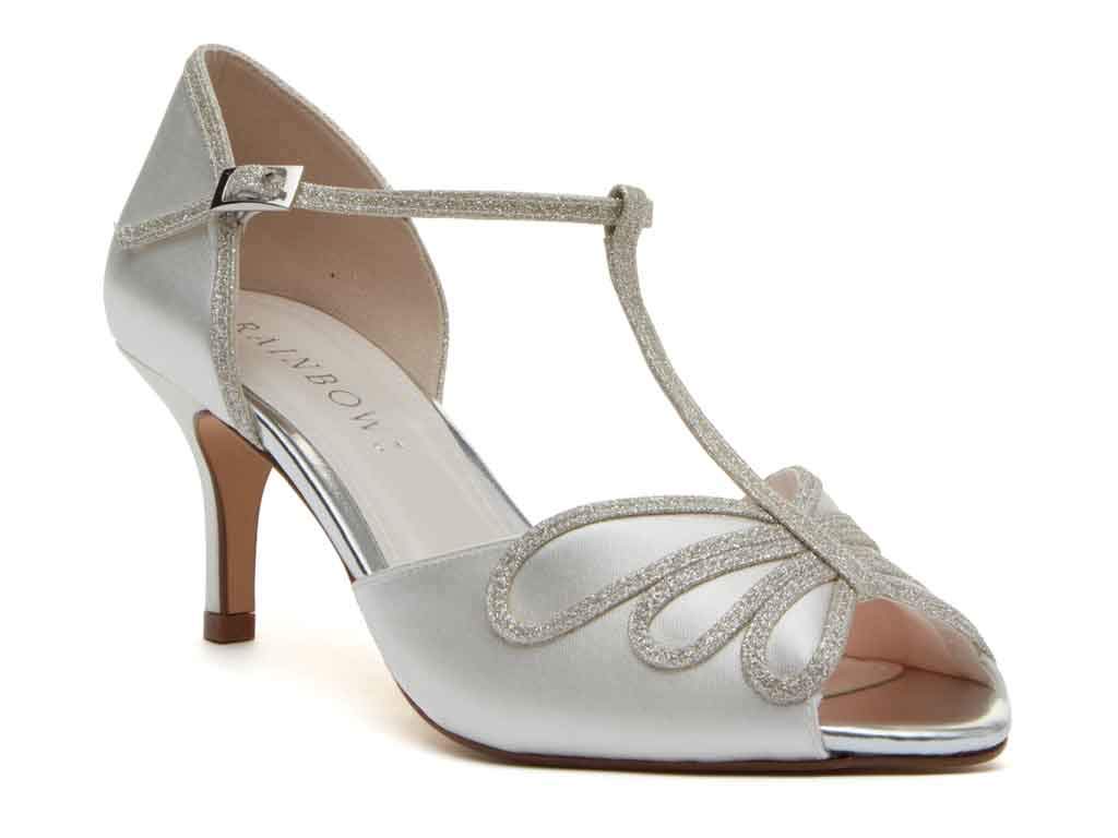 Rainbow Club Essentials Harlow Pumpe Ivory-Satin Schmetterling