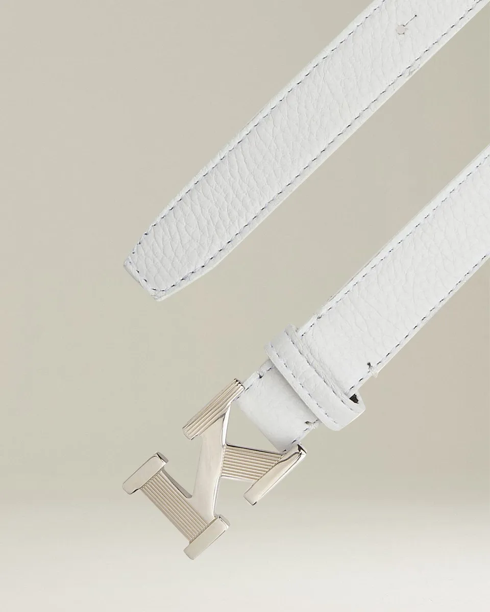 Kiton Belts CINTURA PELLE DI CERVO Gürtel Weiß Leder