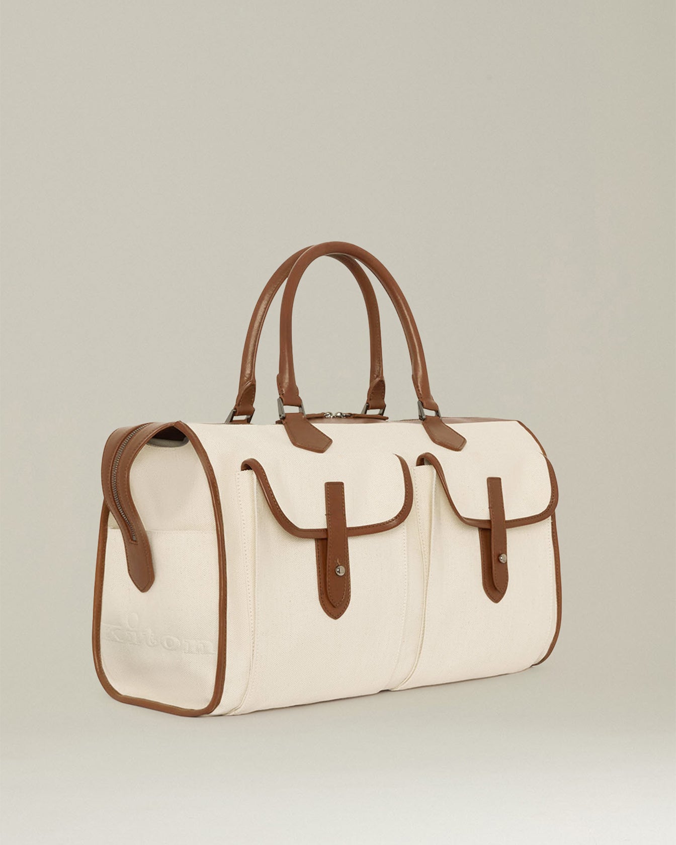 Kiton Journey Baumwoll Tasche TU Kalbsleder