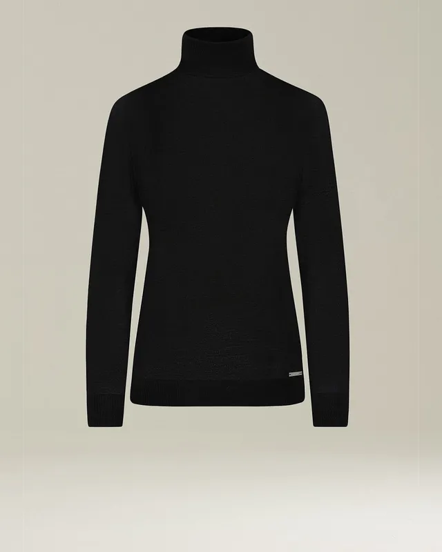 Kiton Knitwear Rollkragenpullover schwarz Gr. 42 Kaschmir-Seide