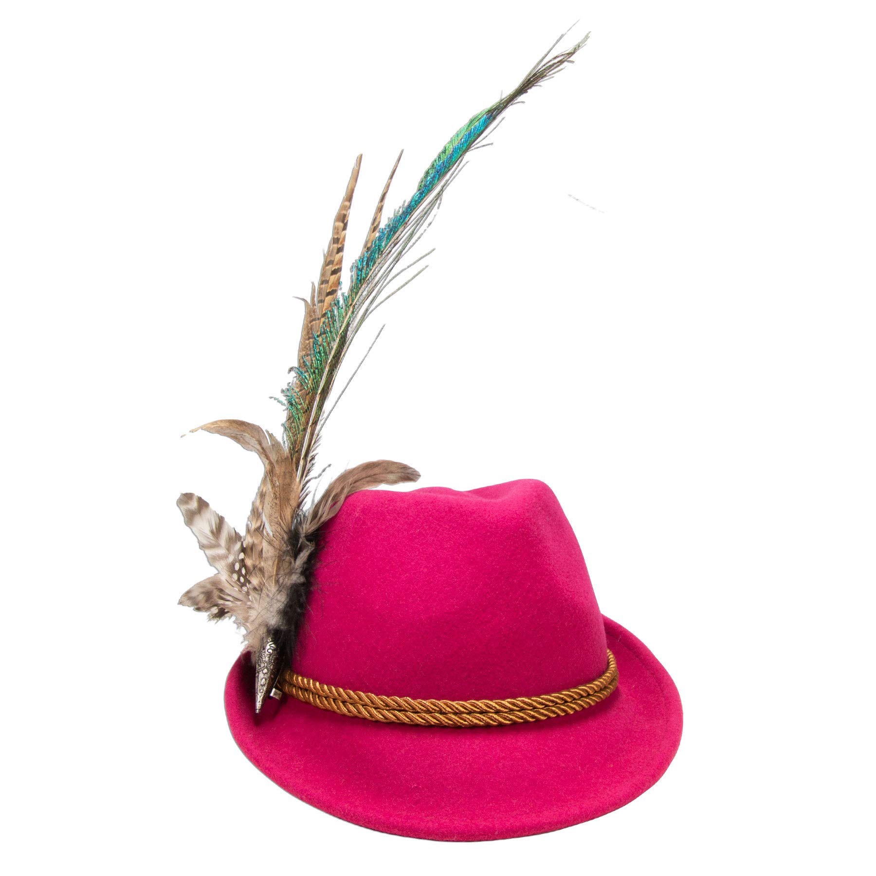 Alpenflüstern DAHEIM Hilde Filzhut Trachtenhut pink-Fuchsia