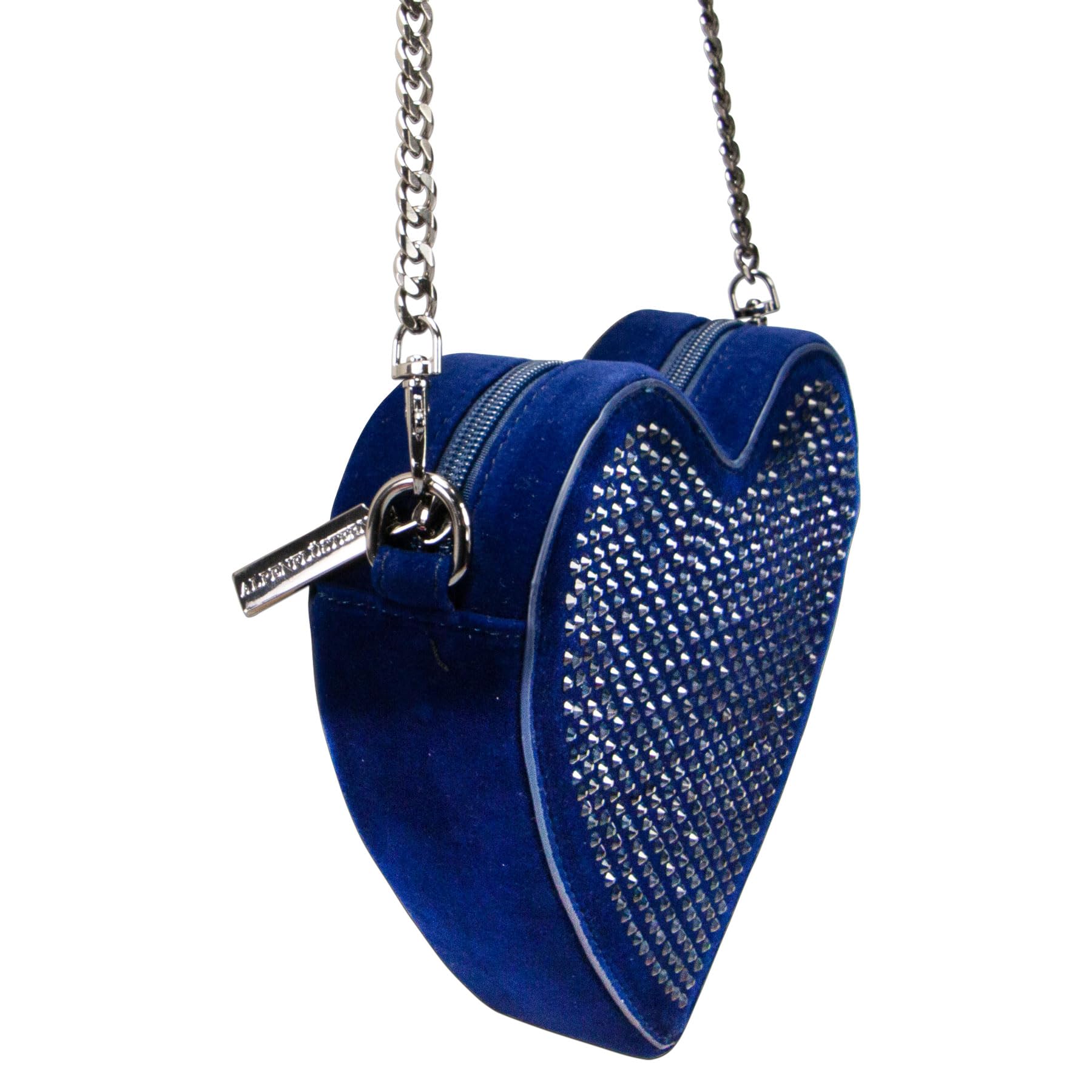 Alpenflüstern DAHEIM DTA106 Dirndltasche Samtherz blau Strass
