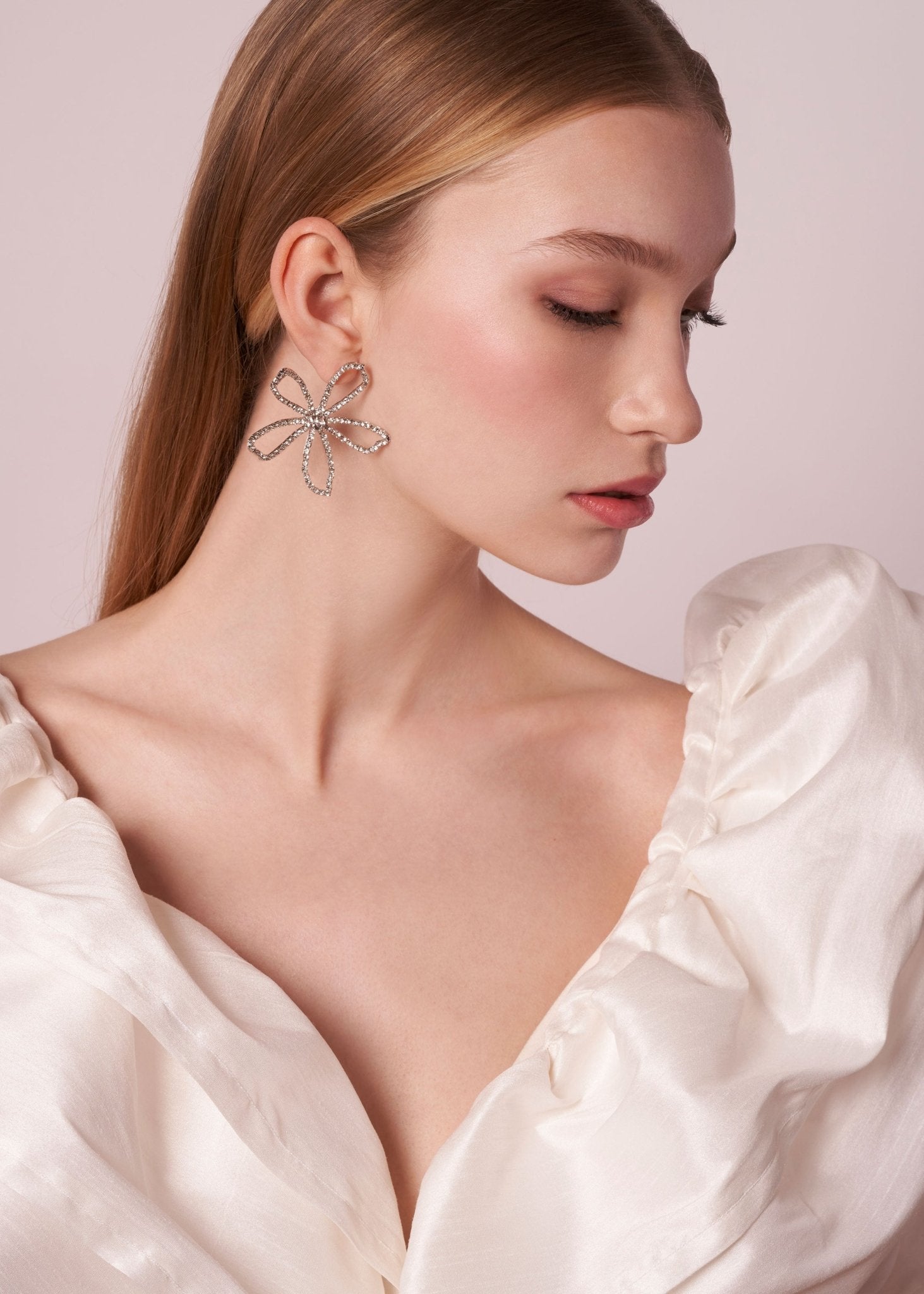 Elizabeth Bower Pavet Crystal Stud Ohrstecker Gold Kristall