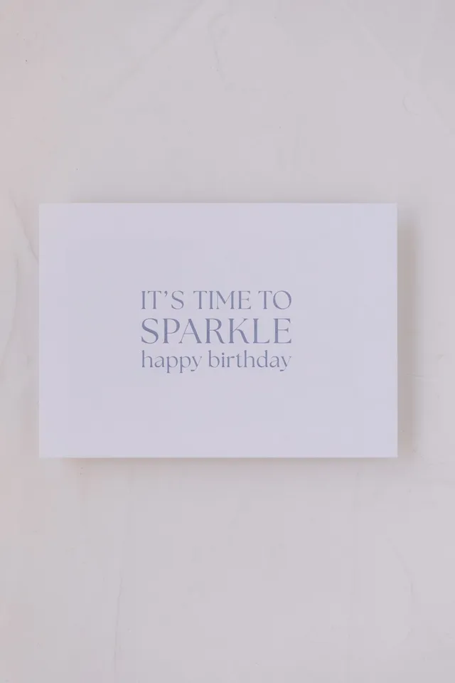 Juvelan Time To Sparkle Postkarte Geburtstagskarte blau