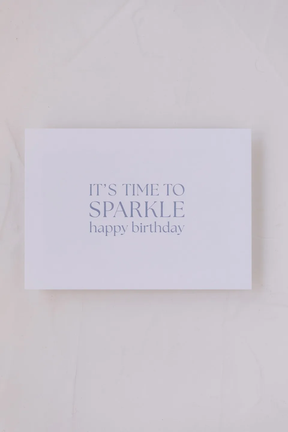Juvelan Time To Sparkle Postkarte Geburtstagskarte blau