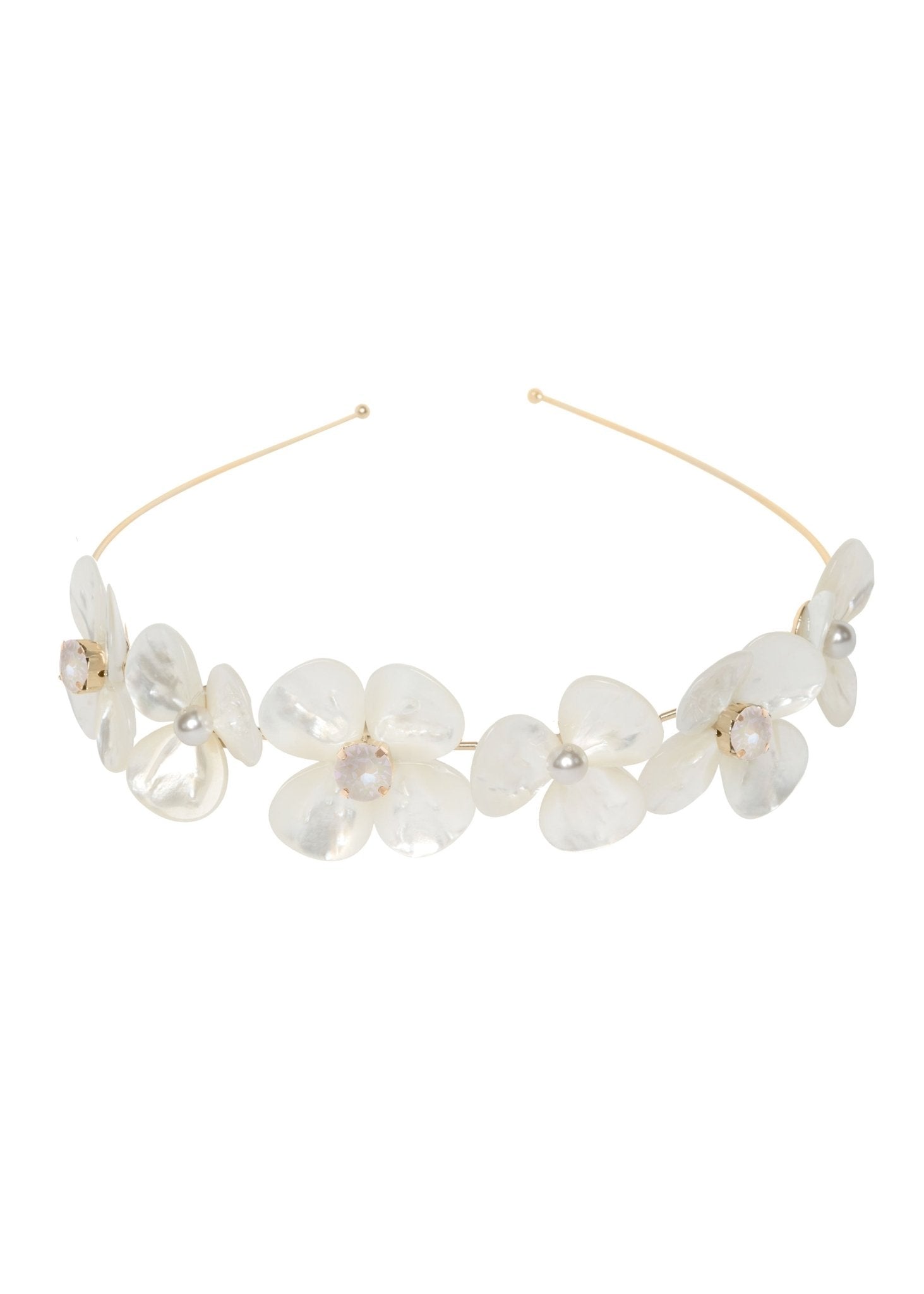 Elizabeth Bower Petal Haarband Gold Perle 165mm