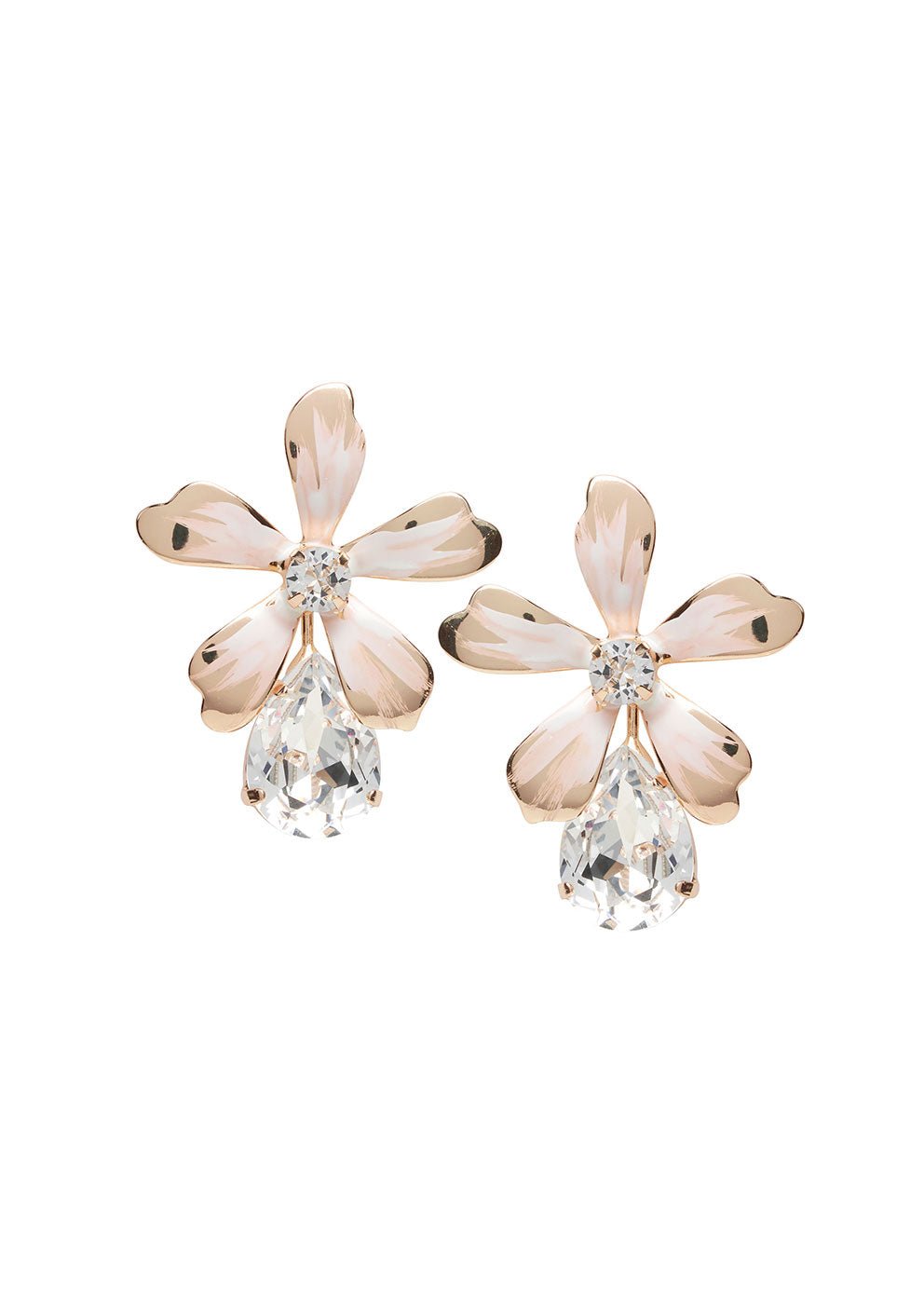 Elizabeth Bower Hibbi Stud Ohrstecker Gold Blumen Kristall