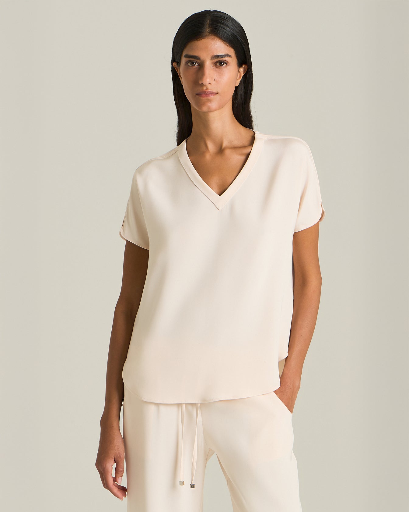 Kiton T-Shirt Seide Damen sartoriale mit Schlitzen