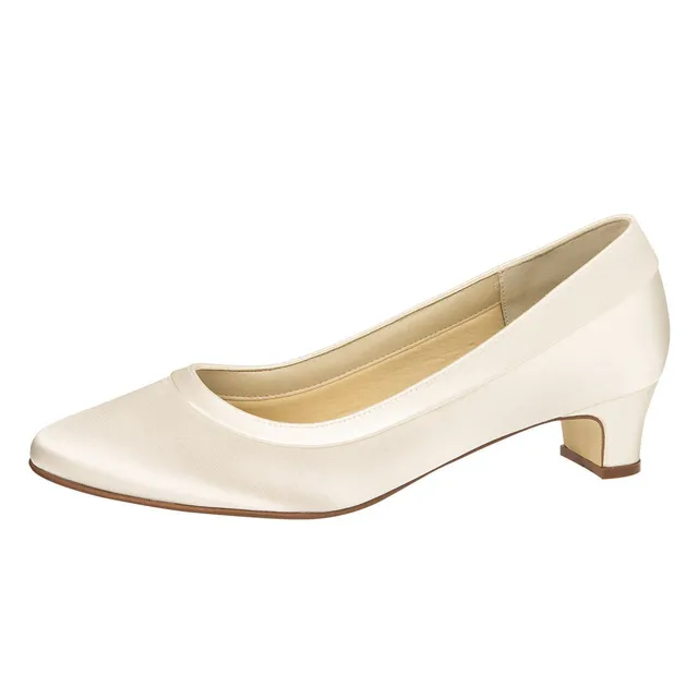 Rainbow Club Timeless Brenda Pumps Ivory Satin Blockabsatz