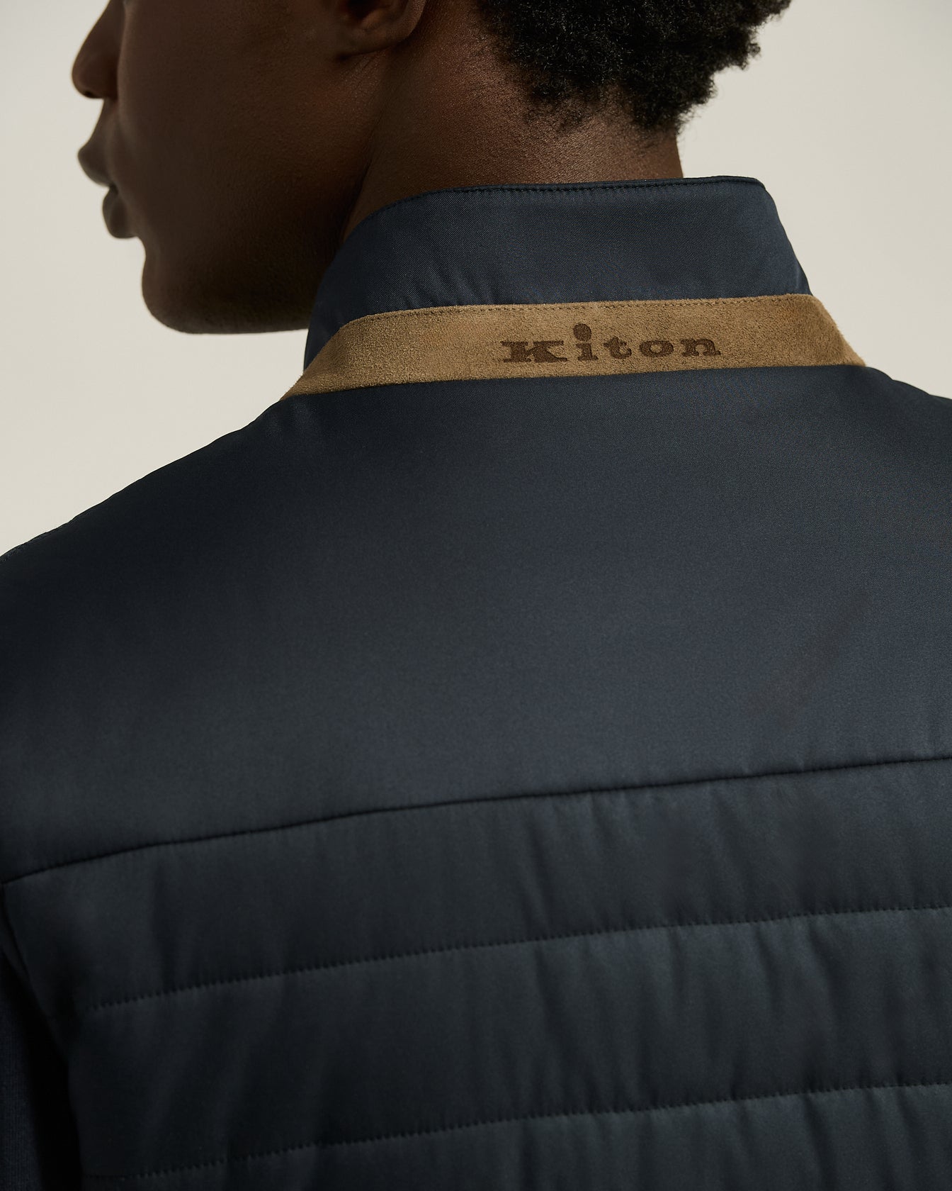 Kiton Padded Gilet Steppweste Navy Größe 50