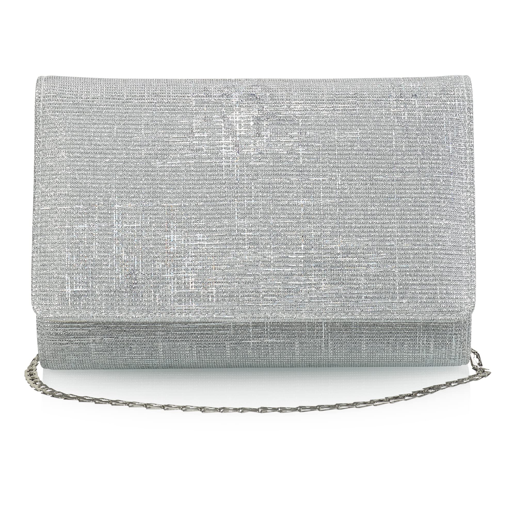 Rainbow Club Handbags Dafina Clutch Silver Kette 18cm