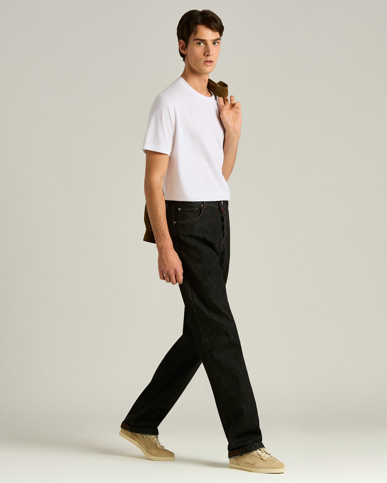 Kiton Cotton T-Shirt Baumwoll T-Shirt Rundhals Kurzarm