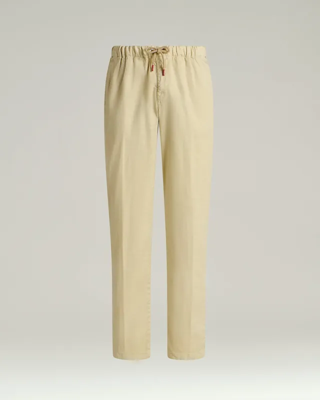 Kiton Trousers Hose Beige Leinen-Baumwolle Herren
