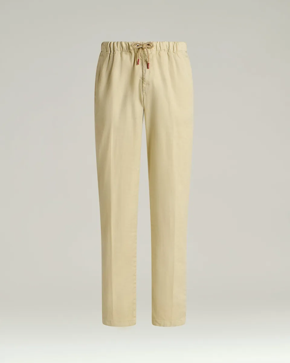 Kiton Trousers Hose Beige Leinen-Baumwolle Herren