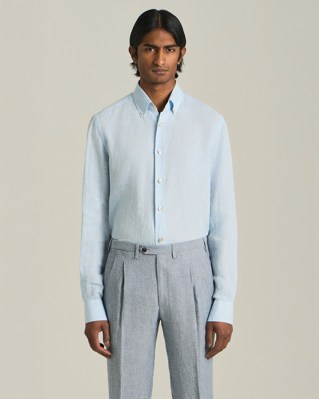Kiton Shirts Essential Leinenhemd Herren Partyhemd
