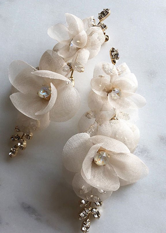 Elizabeth Bower Artemis Chandelier Gold Blush Organza