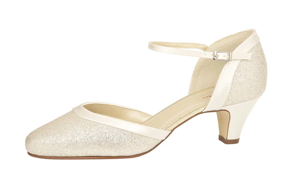 Rainbow Club Timeless Ester Brautschuhe Ivory Satin 5 cm