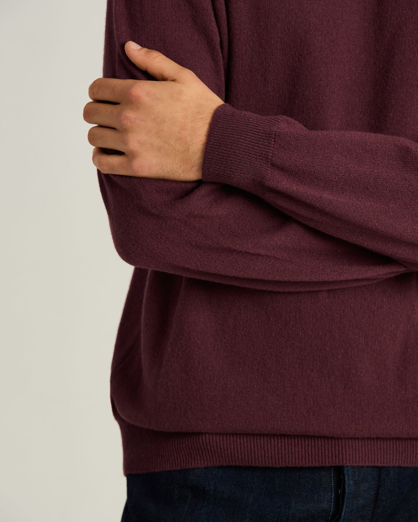Kiton Knitwear Cashmere Pullover bordeaux Rundhals