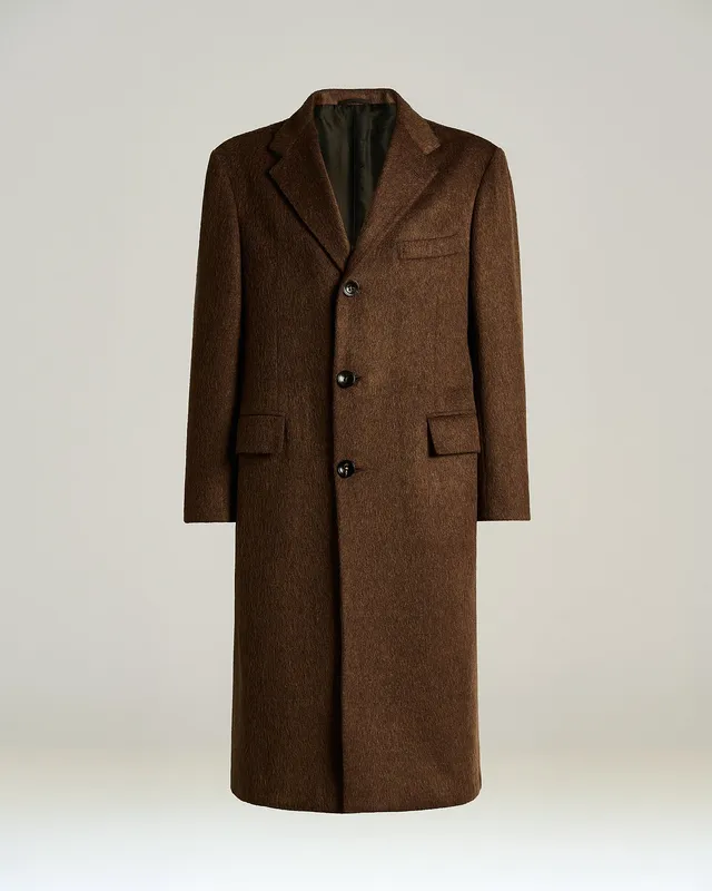 Kiton Outerwear Cashmere-Mohair Overcoat Mantel beige