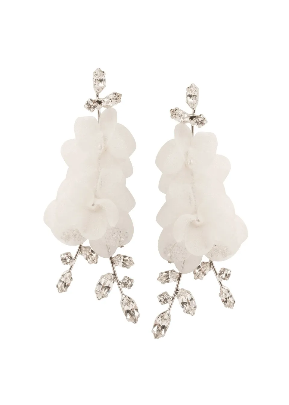 Elizabeth Bower Crystalla Flutter Chandelier Rhodium Ivory