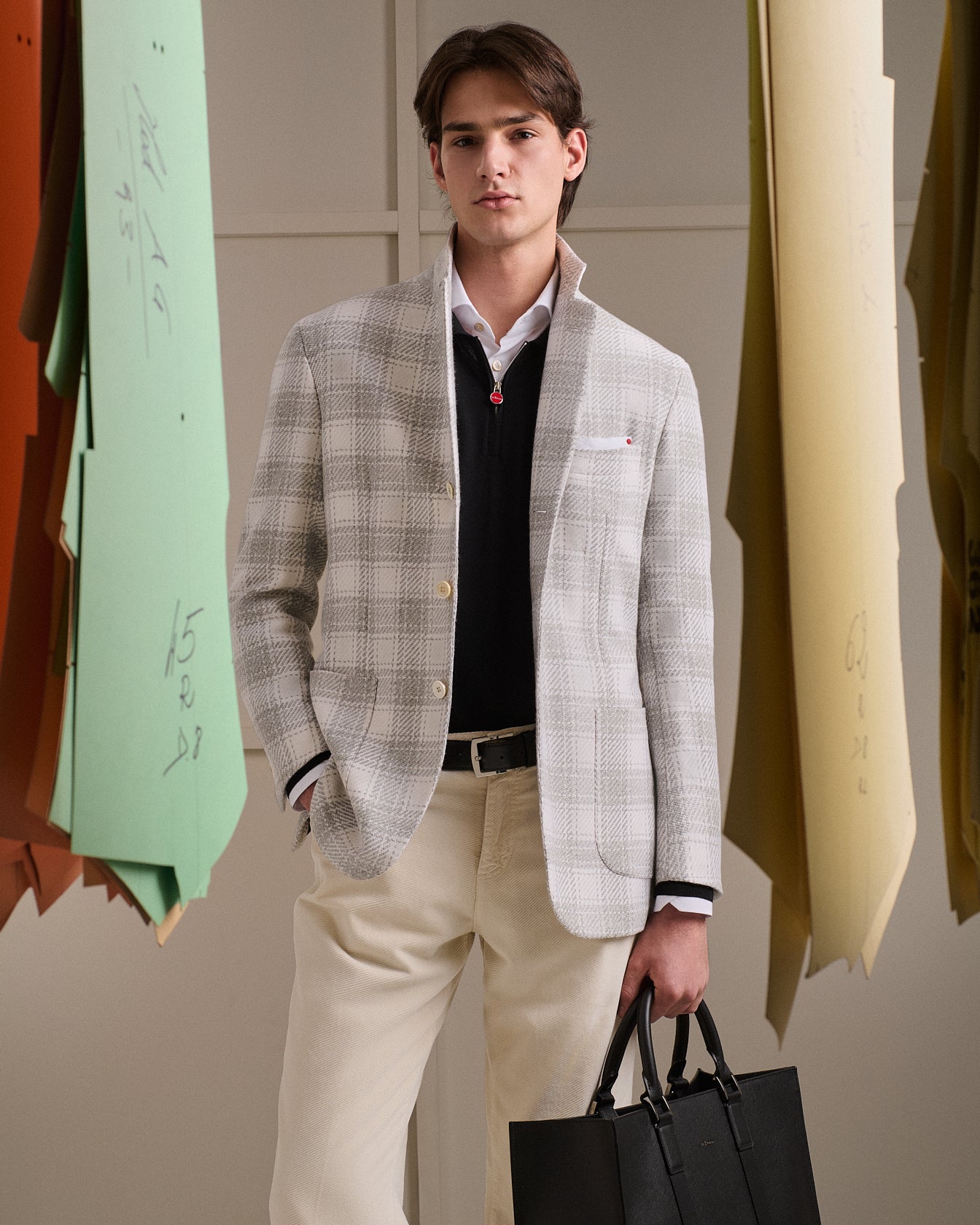 Kiton Jackets Sakko Kaschmir Grau Kariert