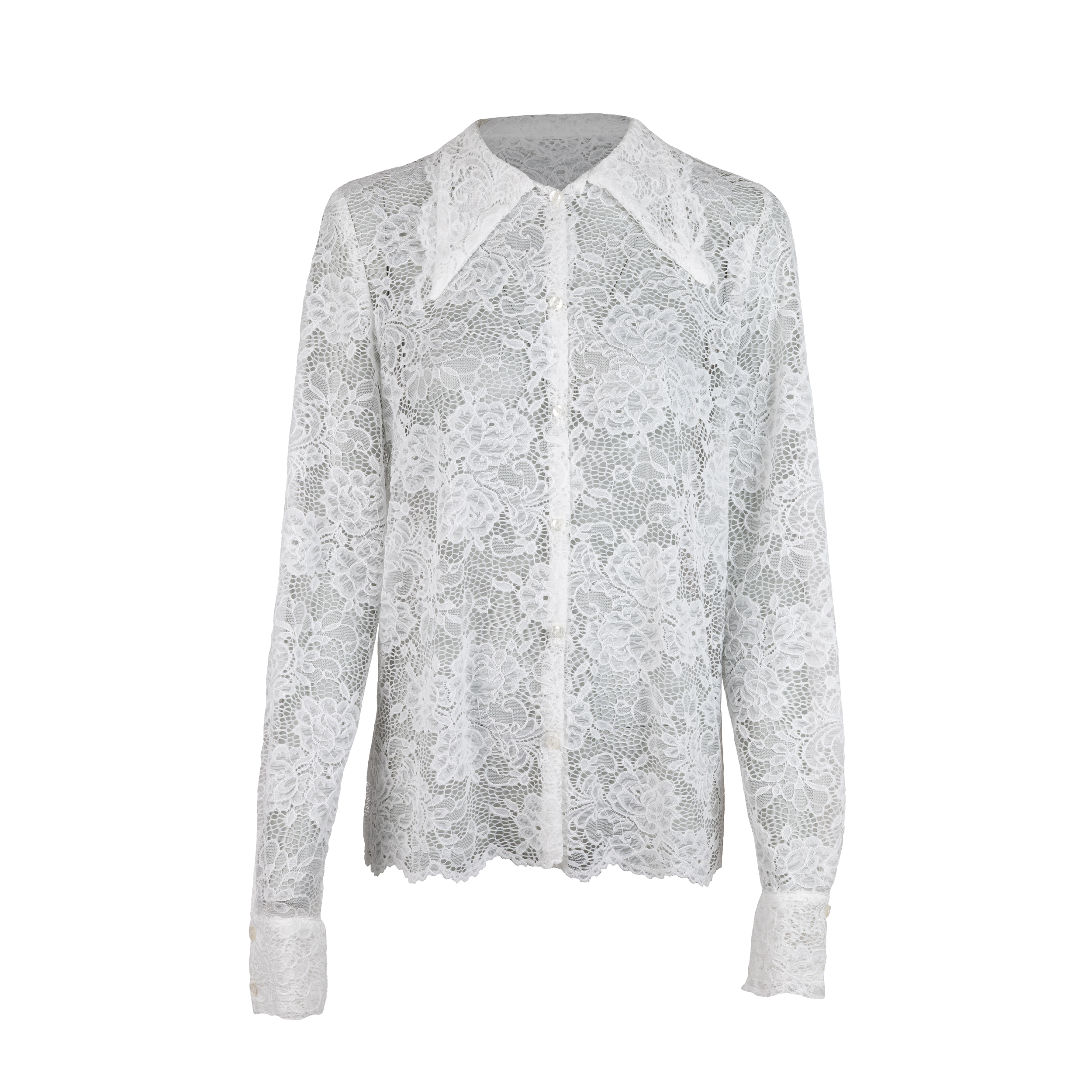 Rettl Women Vibe Damen Bluse Spitze Weiß