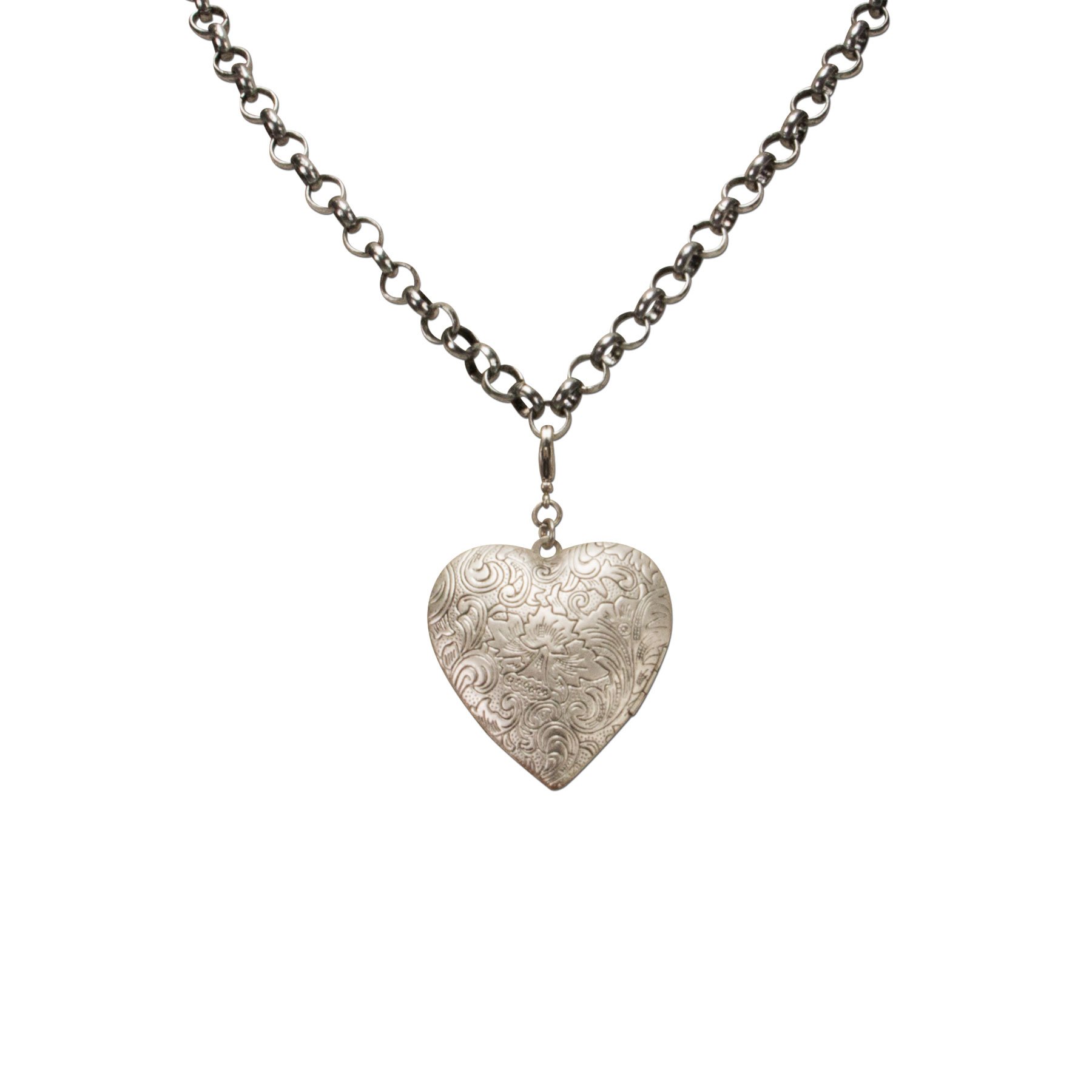Alpenflüstern DAHEIM Amulett-Herz Anhänger Antik-Silber